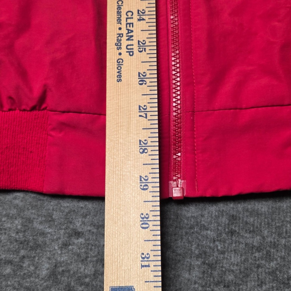 Lands End Mens LT Red Squall Jacket Windcheck Fleece Lined Full Zip 3225 - Picture 10 of 11